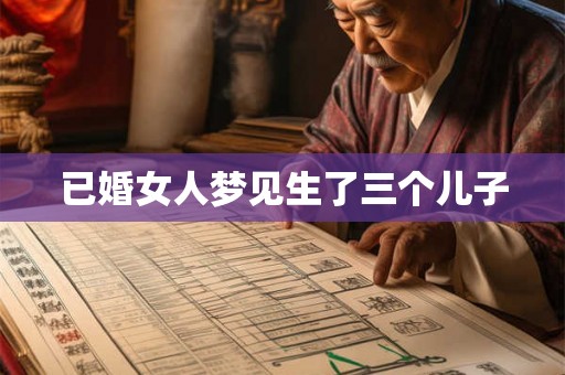 已婚女人梦见生了三个儿子