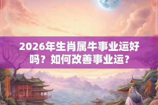 2026年生肖属牛事业运好吗？如何改善事业运？