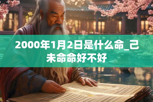 2000年1月2日是什么命_己未命命好不好