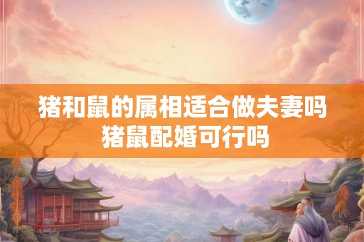 猪和鼠的属相适合做夫妻吗 猪鼠配婚可行吗 猪和鼠的属相适合做夫妻吗 猪鼠配婚可行吗