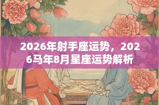 2026年射手座运势，2026马年8月星座运势解析