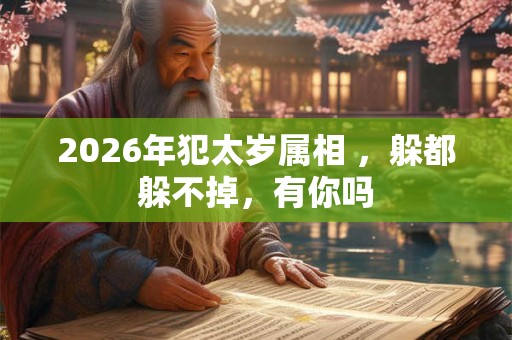 2026年犯太岁属相 ，躲都躲不掉，有你吗