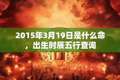 2015年3月19日是什么命，出生时辰五行查询