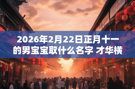 2026年2月22日正月十一的男宝宝取什么名字 才华横溢 2026年2月22日正月十一的男宝宝取什么名字 才华横溢