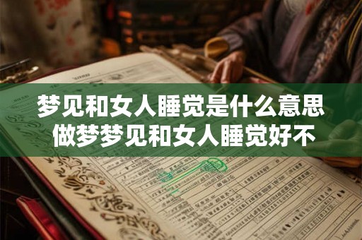 梦见和女人睡觉是什么意思 做梦梦见和女人睡觉好不好