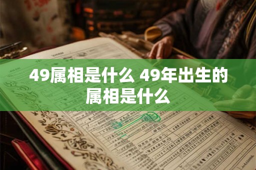 49属相是什么 49年出生的属相是什么