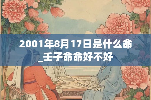 2001年8月17日是什么命_壬子命命好不好