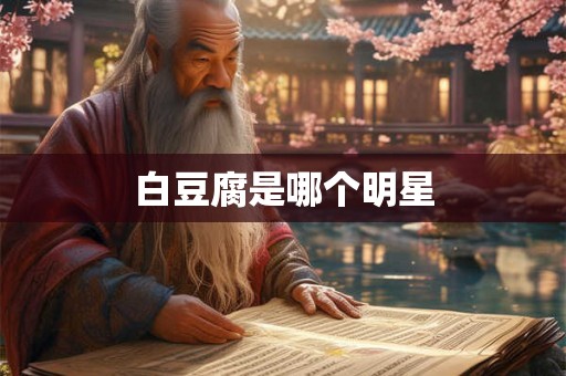 白豆腐是哪个明星