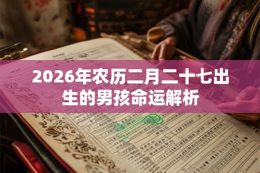 2026年农历二月二十七出生的男孩命运解析