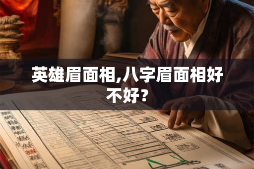 英雄眉面相,八字眉面相好不好？