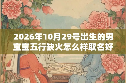 2026年10月29号出生的男宝宝五行缺火怎么样取名好