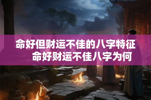 命好但财运不佳的八字特征　 命好财运不佳八字为何