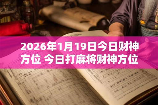 2026年1月19日今日财神方位 今日打麻将财神方位一览表