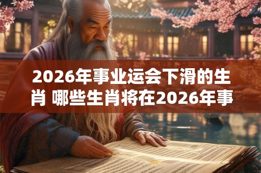 2026年事业运会下滑的生肖 哪些生肖将在2026年事业运会下滑
