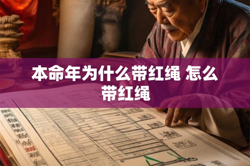 本命年为什么带红绳 怎么带红绳