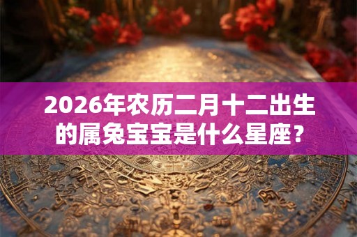 2026年农历二月十二出生的属兔宝宝是什么星座？