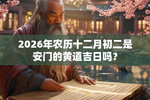 2026年农历十二月初二是安门的黄道吉日吗？
