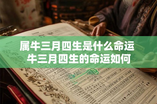 属牛三月四生是什么命运 牛三月四生的命运如何