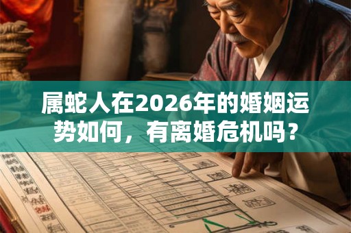 属蛇人在2026年的婚姻运势如何，有离婚危机吗？