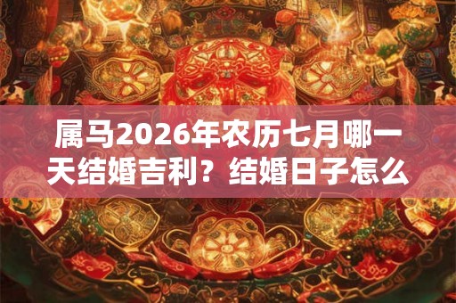 属马2026年农历七月哪一天结婚吉利？结婚日子怎么看？