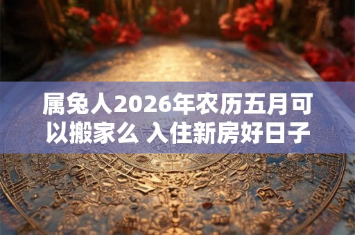 属兔人2026年农历五月可以搬家么 入住新房好日子 属兔人2026年农历五月可以搬家么 入住新房好日子
