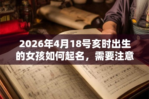 2026年4月18号亥时出生的女孩如何起名，需要注意什么