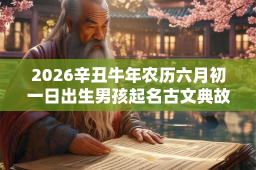 2026辛丑牛年农历六月初一日出生男孩起名古文典故