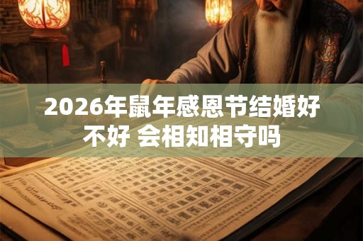 2026年鼠年感恩节结婚好不好 会相知相守吗