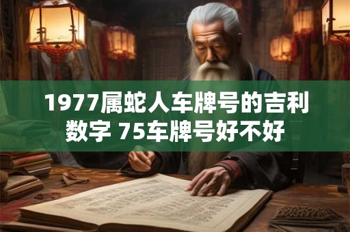 1977属蛇人车牌号的吉利数字 75车牌号好不好