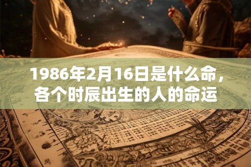 1986年2月16日是什么命，各个时辰出生的人的命运