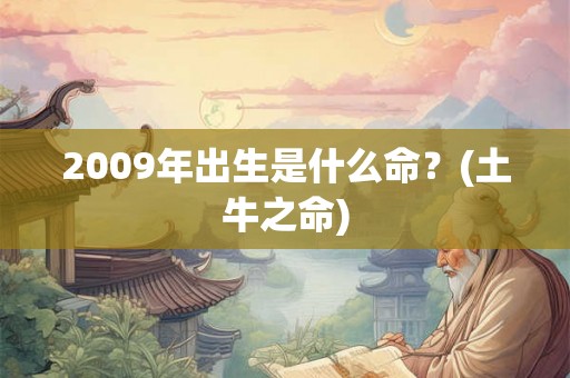 2009年出生是什么命？(土牛之命)