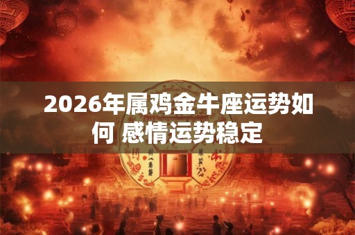 2026年属鸡金牛座运势如何 感情运势稳定 2026年属鸡金牛座运势如何 感情运势稳定