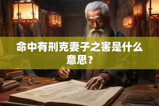 命中有刑克妻子之害是什么意思？