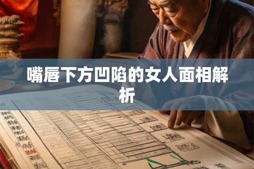 嘴唇下方凹陷的女人面相解析