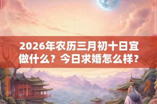 2026年农历三月初十日宜做什么？今日求婚怎么样？
