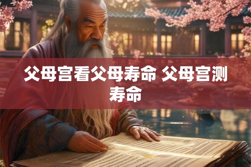 父母宫看父母寿命 父母宫测寿命