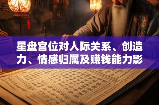 星盘宫位对人际关系、创造力、情感归属及赚钱能力影响