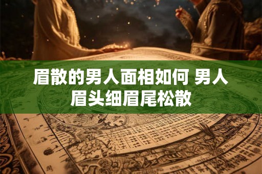 眉散的男人面相如何 男人眉头细眉尾松散