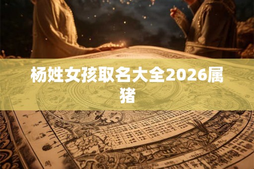 杨姓女孩取名大全2026属猪 杨姓女孩取名大全2026属猪