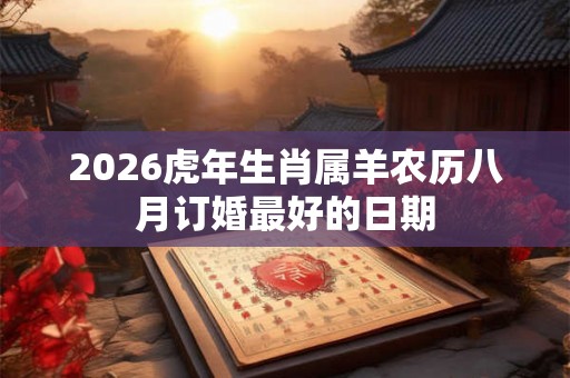 2026虎年生肖属羊农历八月订婚最好的日期
