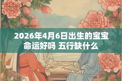 2026年4月6日出生的宝宝命运好吗 五行缺什么
