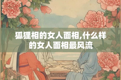 狐狸相的女人面相,什么样的女人面相最风流