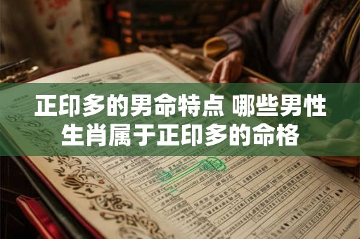 正印多的男命特点 哪些男性生肖属于正印多的命格