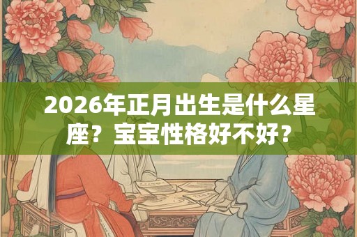 2026年正月出生是什么星座？宝宝性格好不好？