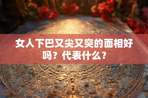 女人下巴又尖又突的面相好吗？代表什么？