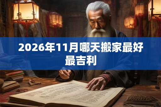 2026年11月哪天搬家最好最吉利