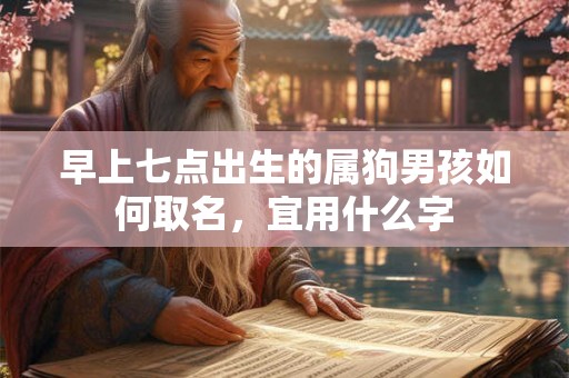 早上七点出生的属狗男孩如何取名，宜用什么字