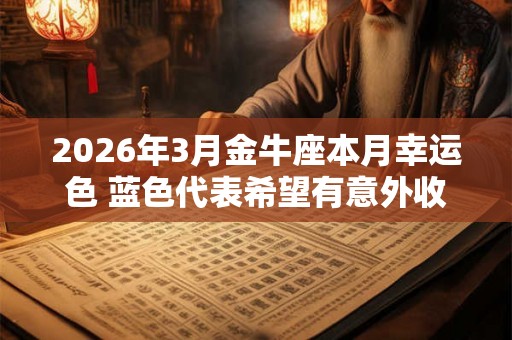 2026年3月金牛座本月幸运色 蓝色代表希望有意外收获