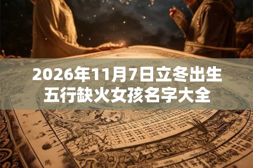 2026年11月7日立冬出生五行缺火女孩名字大全