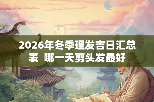 2026年冬季理发吉日汇总表  哪一天剪头发最好